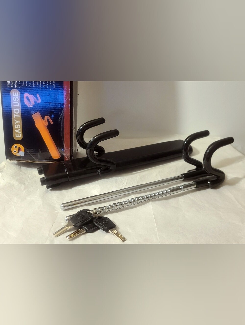 BNIB - Tevlapee - Double Hooks Anti-theft Car Steering Wheel Lock